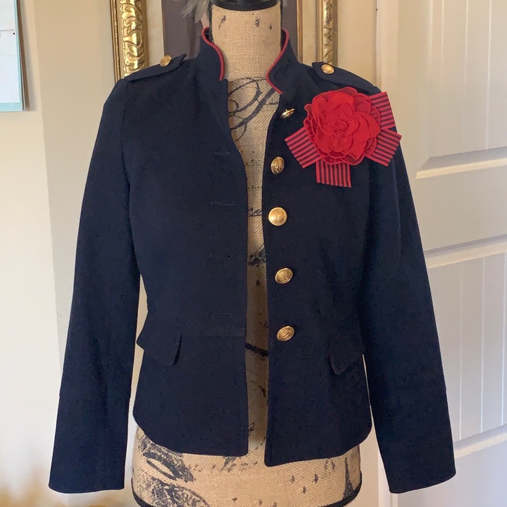 Talbots Navy Sailor Jacket Size 2p
